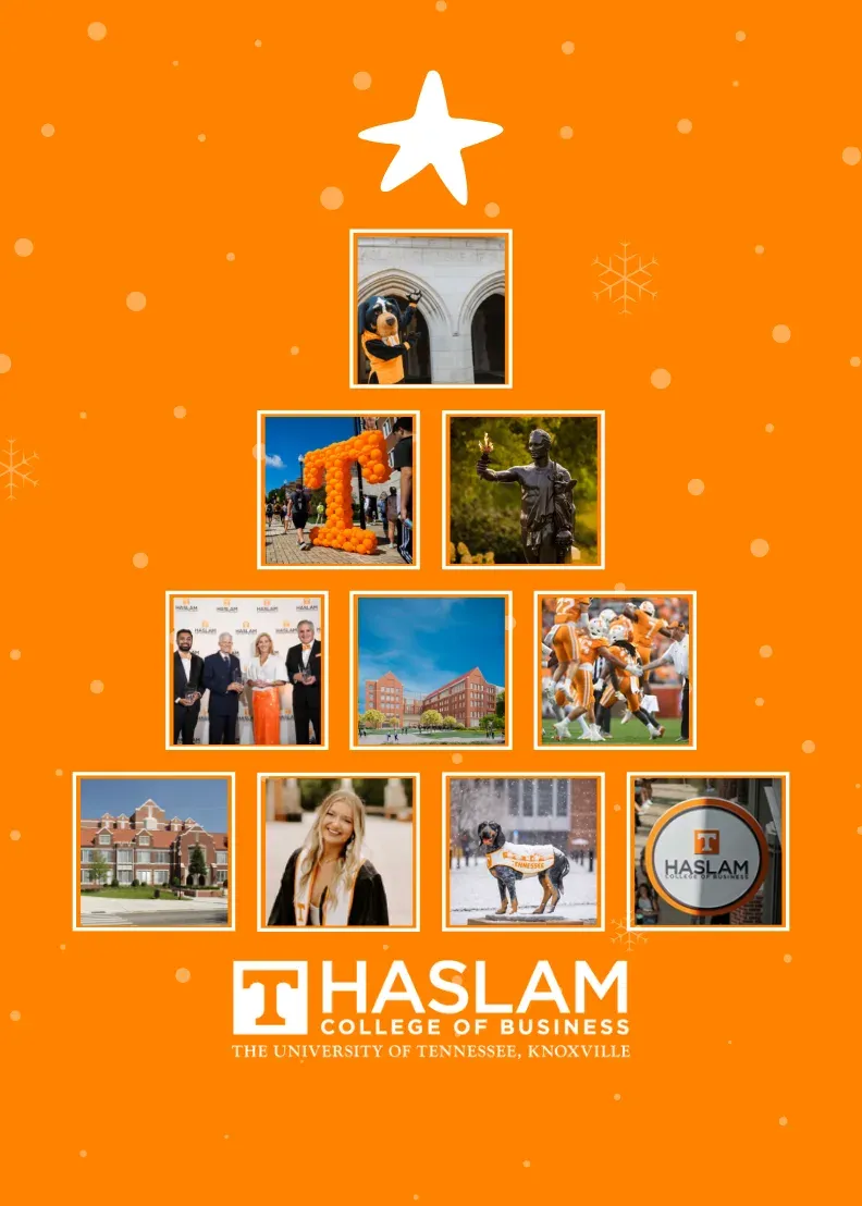 Haslam College of Business holiday card built from campus photography