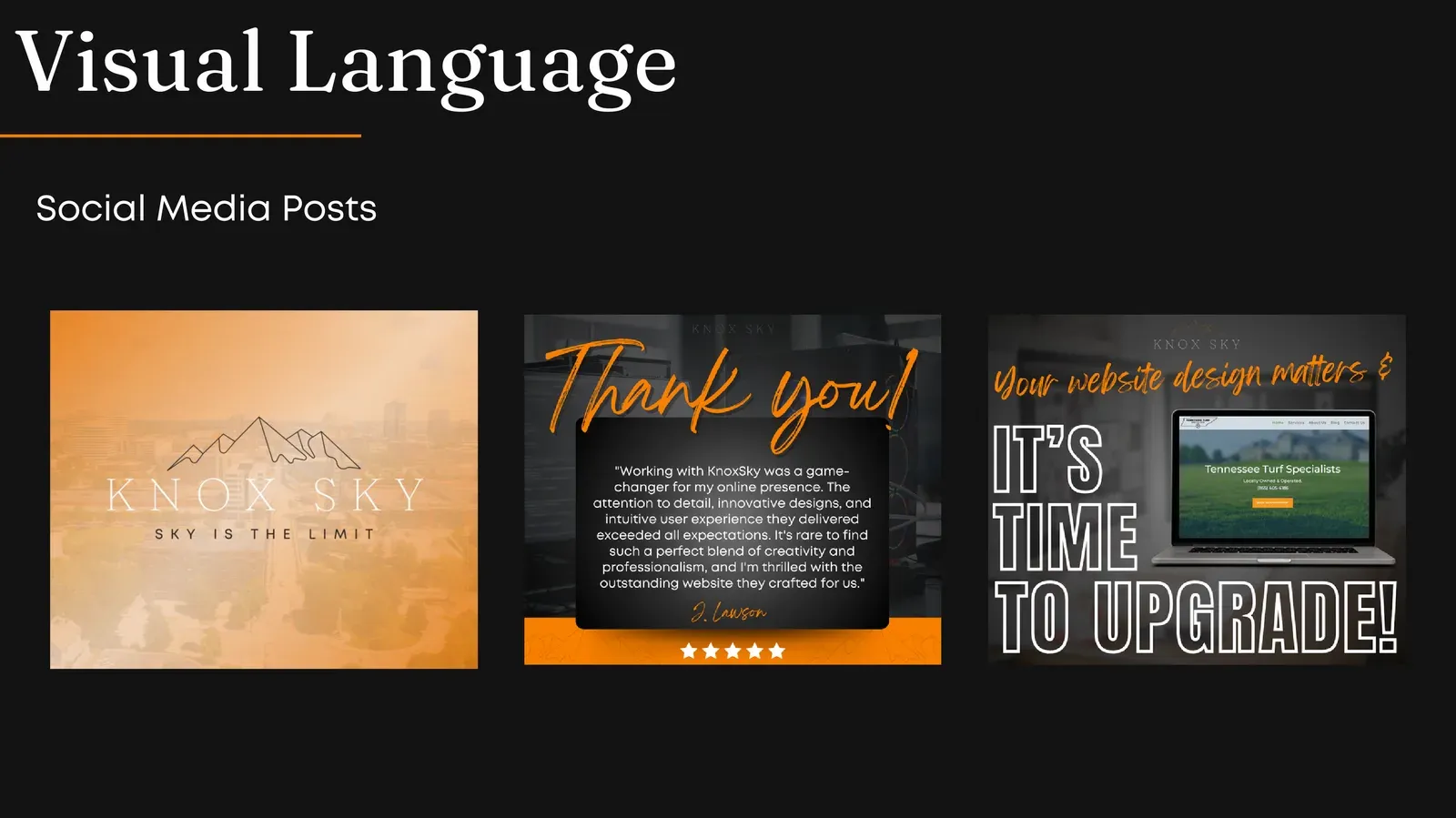 KnoxSky brand guide logo usage page